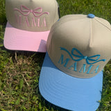 MAMA Ribbon Embroidered Two-Tone Trucker Hat