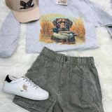 Sunny Drive Sage Denim Lightweight Shorts