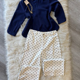 Navy Longer Sleeve Top