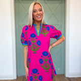 Bold Blossom Mini Dress