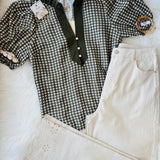Emery Gingham Top | Olive