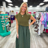 Sweetest Day Gingham Dress Set | Olive