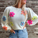 Blooming into New Possibilities Flower Sweater