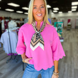Scallop and  Styled Top