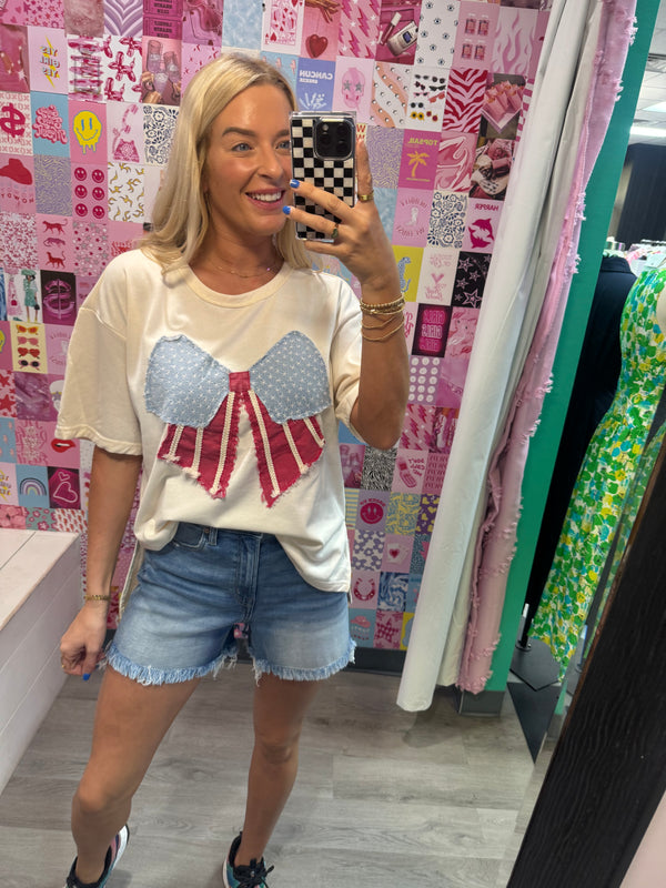 Bow July 4th Top