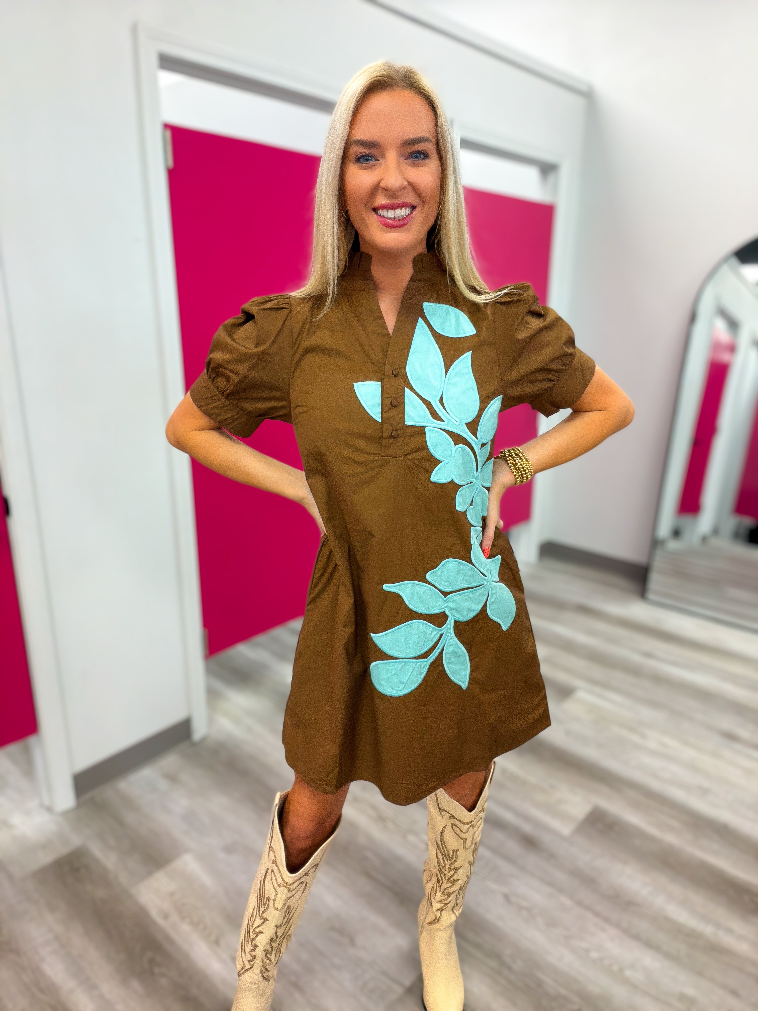 The Statement Leaf Dress