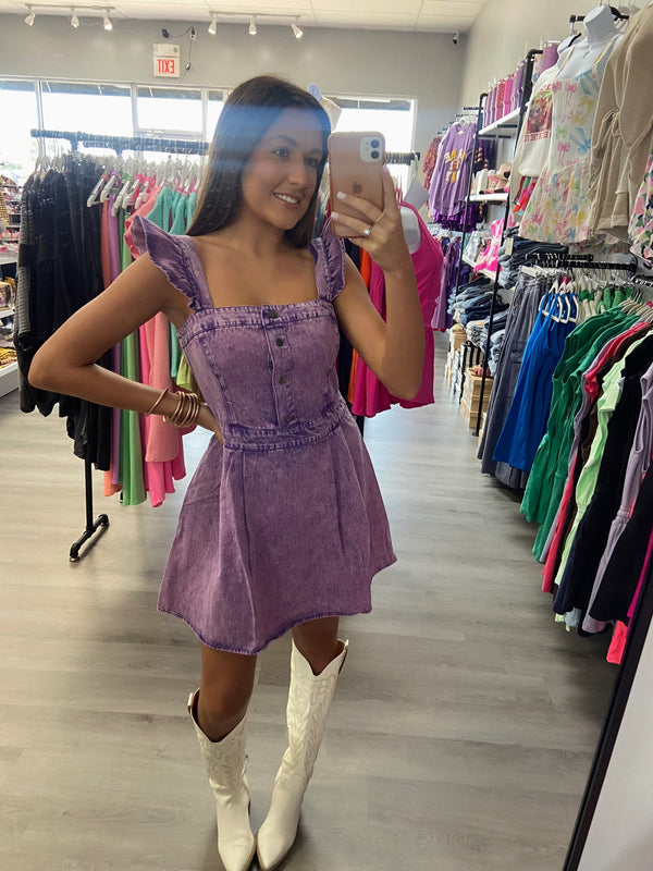 Purple Denim Dress