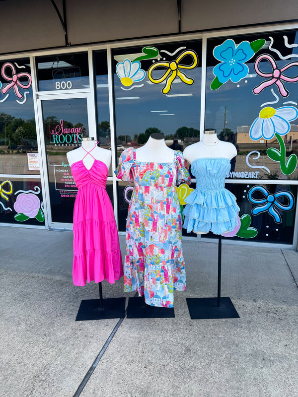 Light Pink Halter Midi Dress