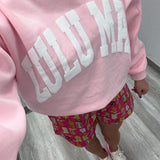Lulu Mac Sweatshirt Light Pink/White