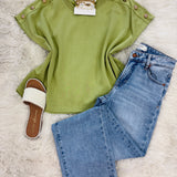 Shoulder Button Detail Top