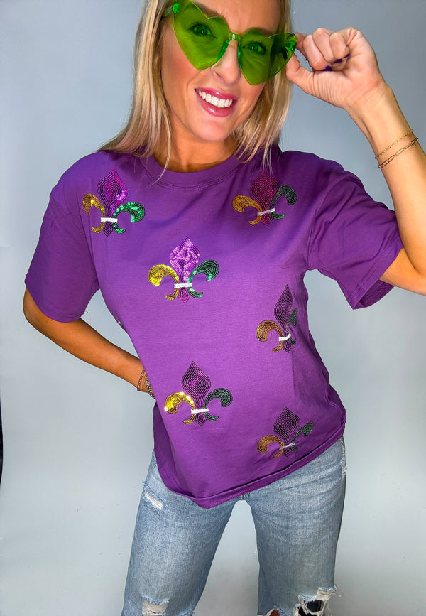 Fleur De Lis Sequin Tee