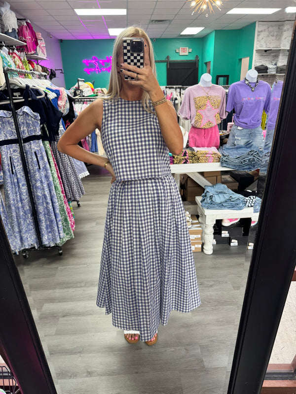 Sunday In Savannah Gingham Skirt Set
