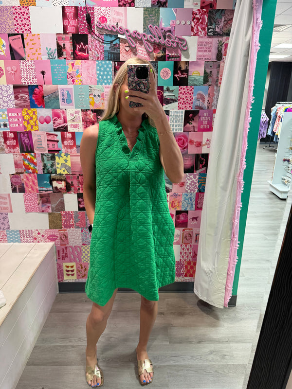 Planning Trips Dress - Green