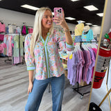 Secret Garden Top |  Blue