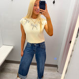 Bow Rhinestone Sweater