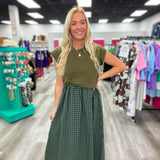 Sweetest Day Gingham Dress Set | Olive