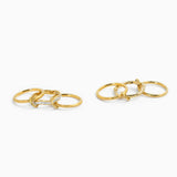 Stainless Sculpted Shimmering Interlocking Ring |  2 Options