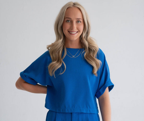 Being Bold Top - Blue