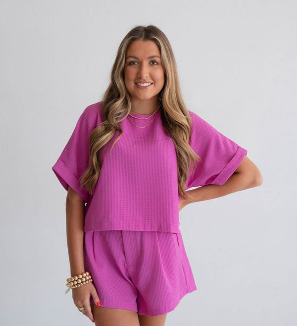 Being Bold Top - Magenta