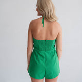 Bow-tiful Bow Romper - Kelly Green