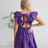 Gameday Beauty Bow Tie Back Mini Dress
