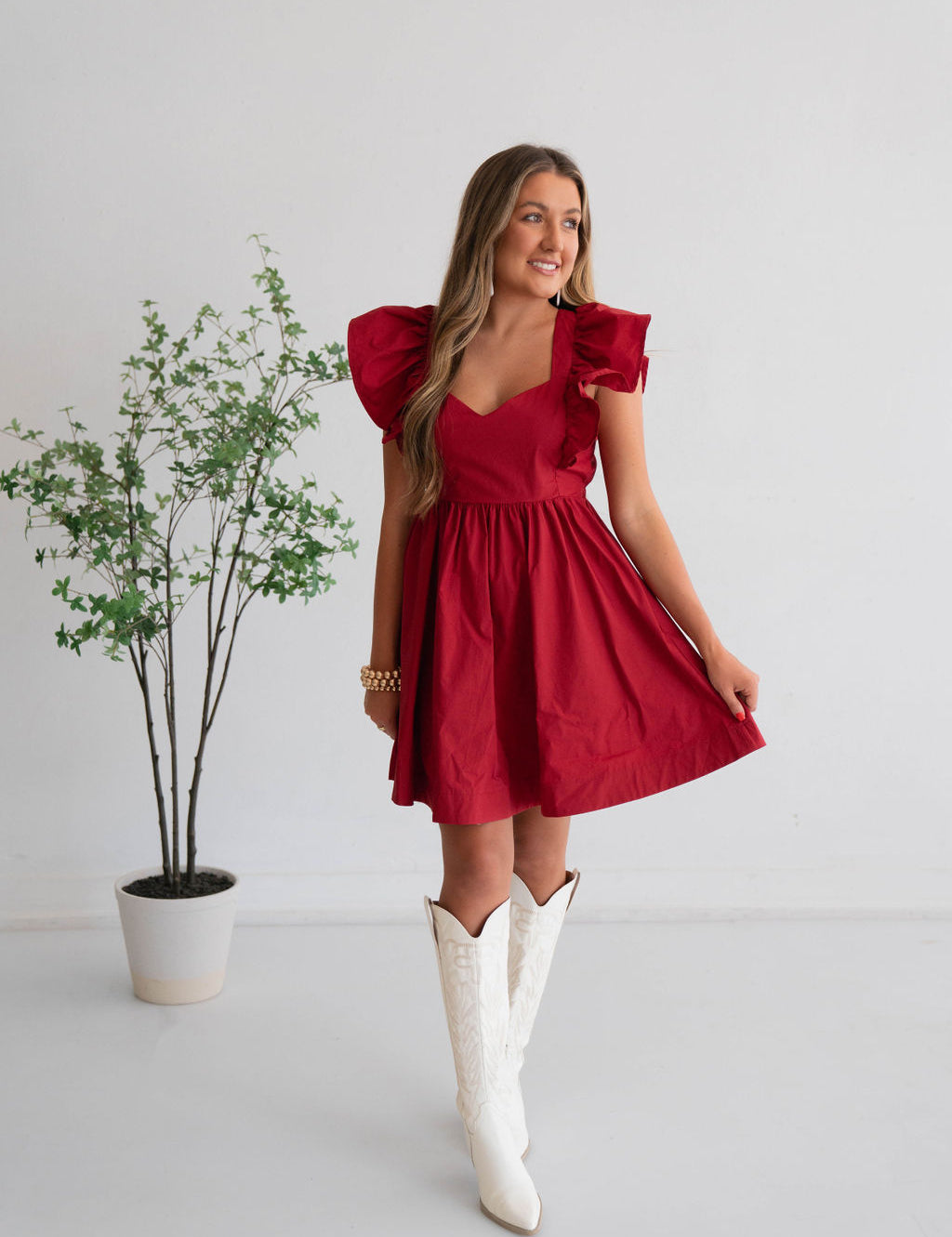 Gameday Beauty Bow Tie Back Mini Dress