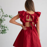 Gameday Beauty Bow Tie Back Mini Dress