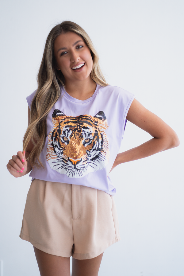 Tiger Pride Sequin Tank