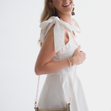 Storm the Field Fit & Flare Gameday Dress - White
