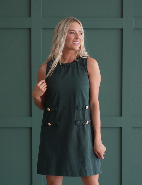 Evergreen  Braide Detail Dress