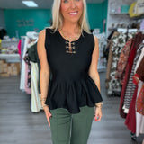 The Monaco Peplum Top