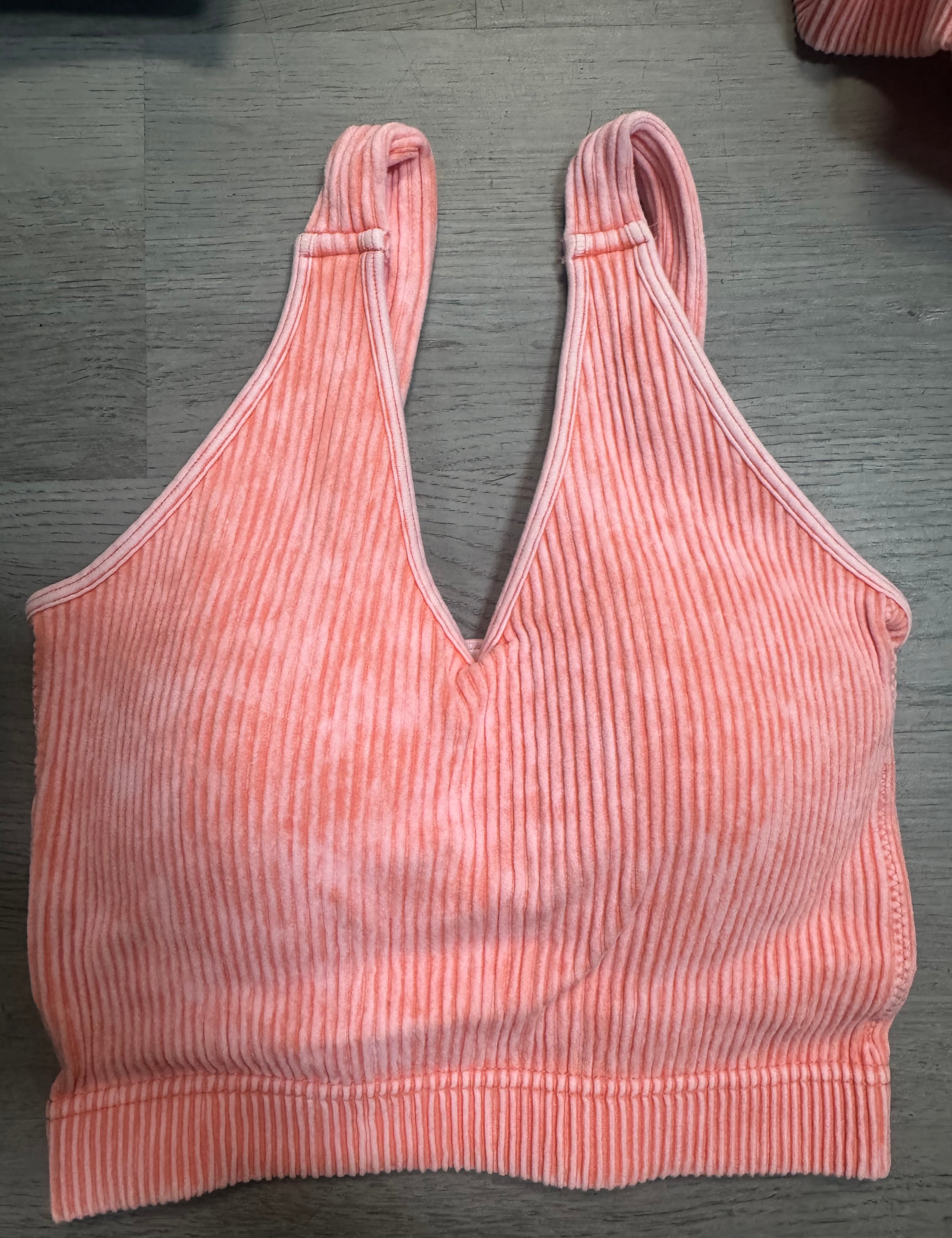 BEST SELLER Ribbed Padded Crop Seamless Tank