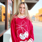 Cherry On Top Sweater - Red