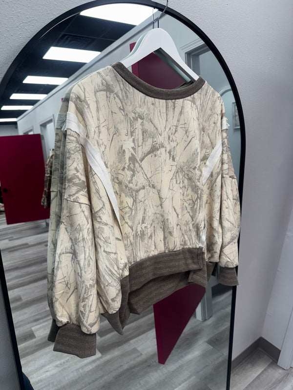 Camo Asymmetrical Pullover