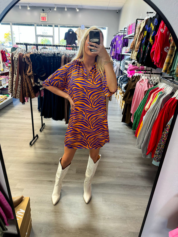 The Charlotte Dress - Tiger Stripe