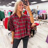 Flannel Top - Red
