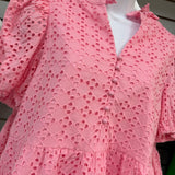 All Eyes on You Eyelet Top