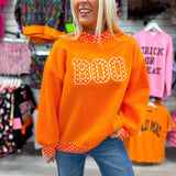 Boo Polka Dot Mockneck