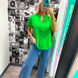 First Impression Blouse Green