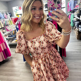 Better Times Floral Scallop Dress