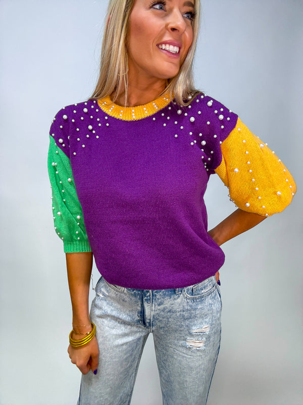 On the Parade Route Pearl Sweater