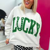 Lucky & Polka Dot Mock Neck Sweatshirt