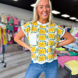 Citrus Bloom Sweater Top