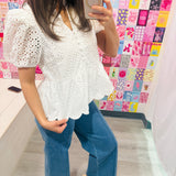 All Eyes on You Eyelet Top
