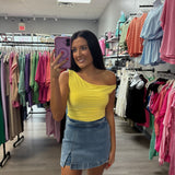 Here For Me Asymmetrical Off Shoulder Ruched Crop Top