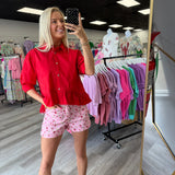 The Darling Days Ruffle Button Top