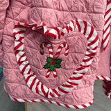 Peppermint Candy Cane Quilted Shacket