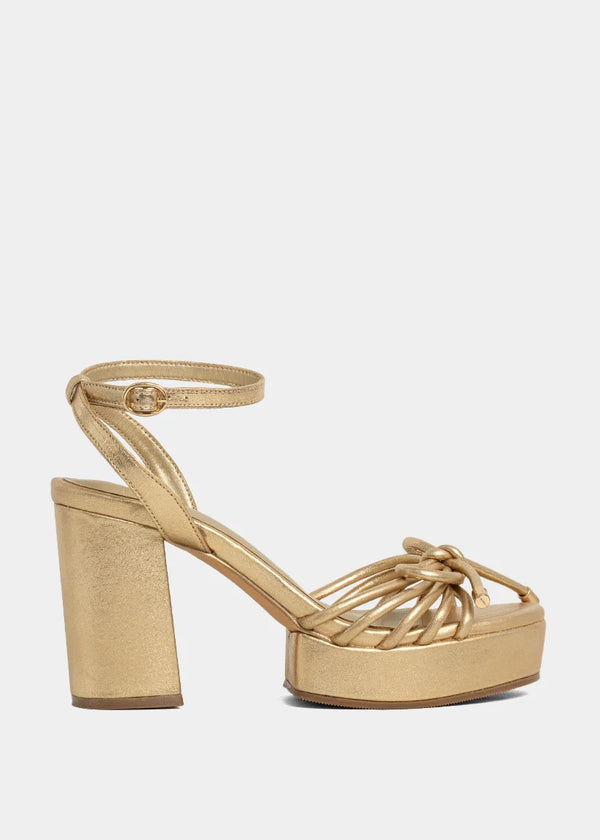 The Edith Gold Platform Sandal |  SHU SHOP