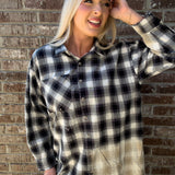 Bleached Plaid Flannel