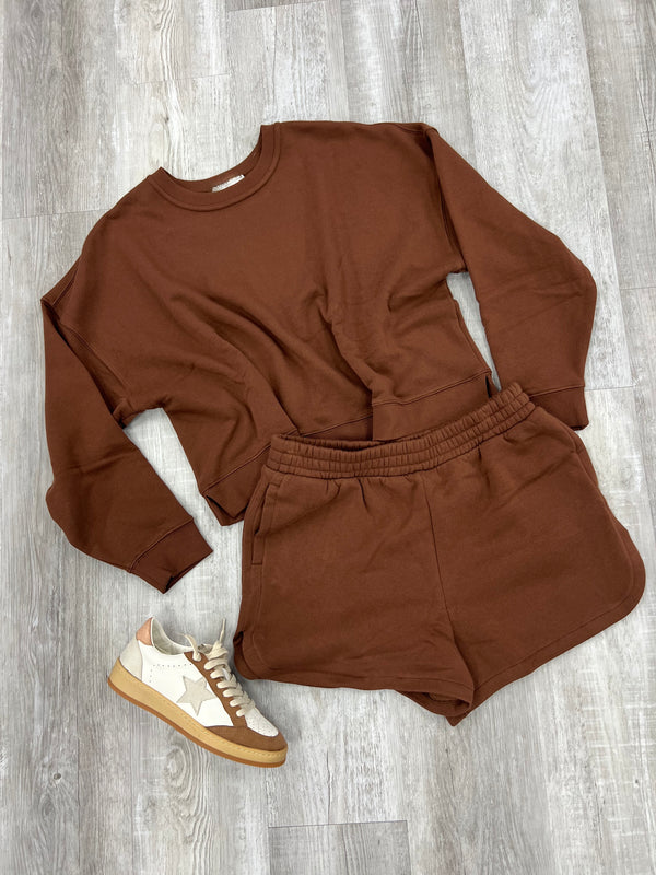BLACK FRIDAY | Fleece Long Sleeve Sweatshirts & Shorts Set